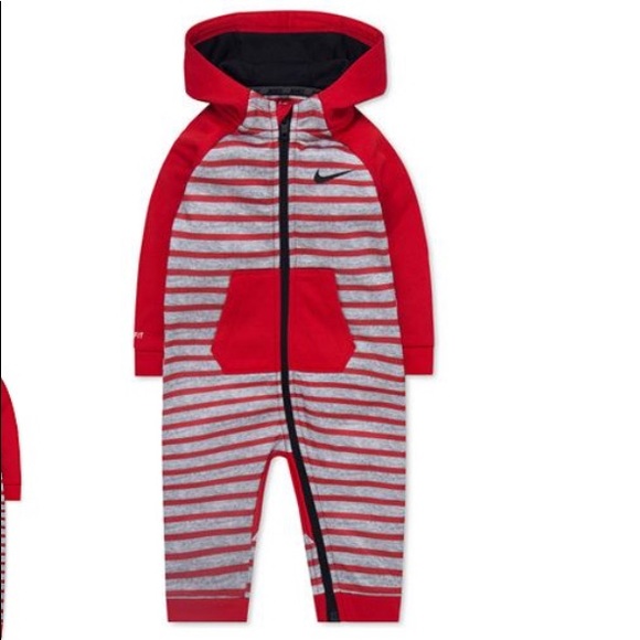 Nike Other - Nike Hooded Striped Therma-FIT Coveralls Onesie